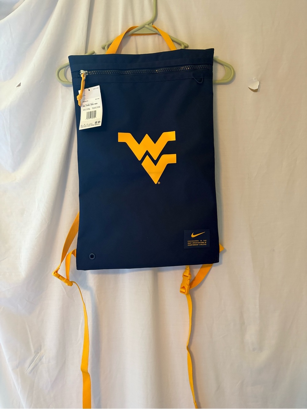 Nike Navy and Gold WV Logo Backpack